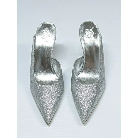 Gia Borghini Women's Abella Glitter Pointed Toe Heel Mules Size 39 (MSRP $550) - Picture 9 of 11